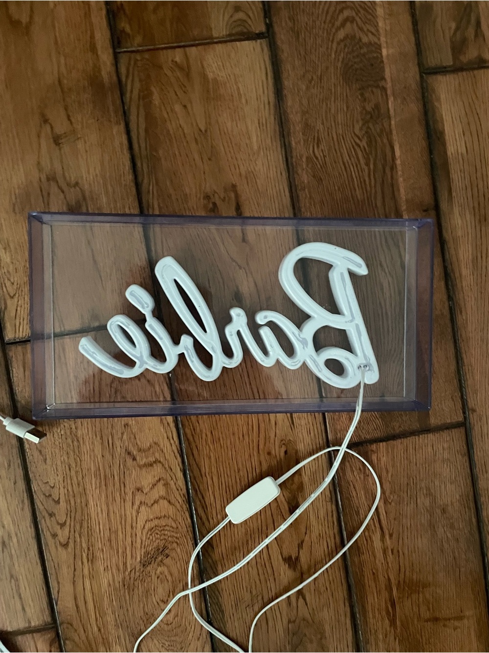 Barbie  LED White Script Light Sign - Picture 2 of 4